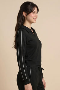 Zivame Knit Poly Athleisure Sweatshirt - Tap Shoe — thumbnail 5